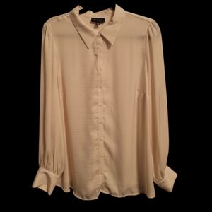 Modcloth Cream Flowy Blouse